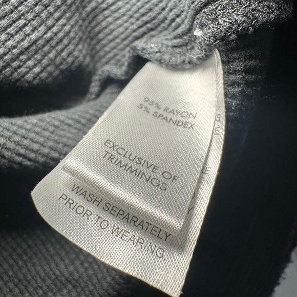 BKE Women Henley Top S Charcoal Grey Acid Wash Waffle Knit Rodeo Country Western - Picture 5 of 7